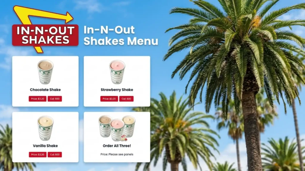 In-N-Out Shakes Menu